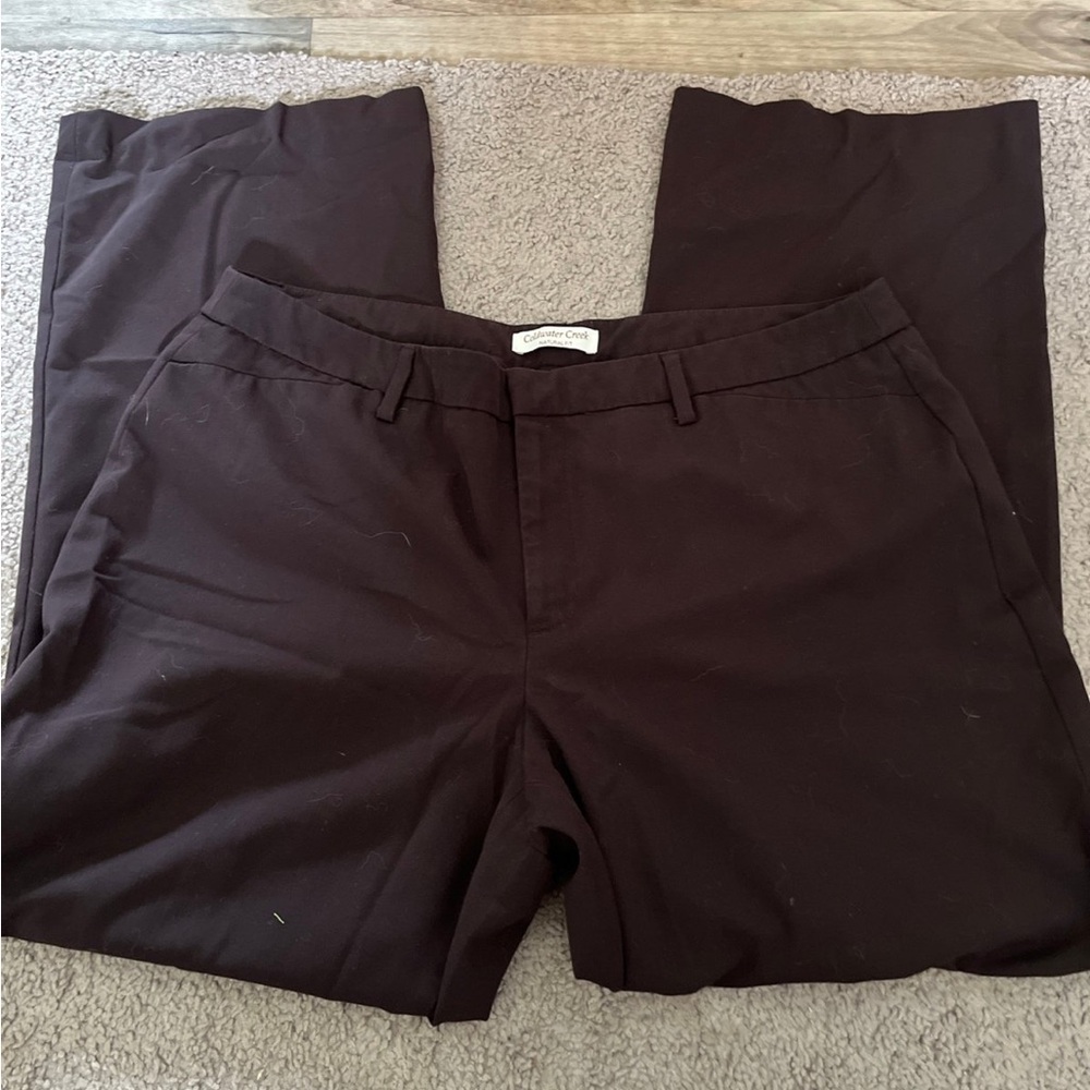coldwater creek natural fit brown pants size 16P
